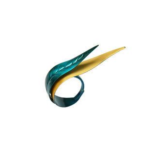 Γυναικείο Χειροποίητο Δαχτυλίδι Φύλλα Ελιάς Lila Mode D116-GG Ορείχαλκος  Επιχρύσωση-Πράσινο IP